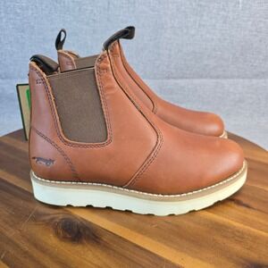 Golden Fox Boondocker Chelsea Boots Mens 6.5 Brown Leather Wedge Sole OG624PBRUN
